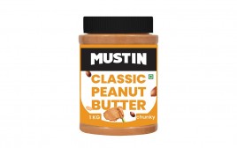 Mustin Classic Peanut Butter Chunky  Plastic Jar  1 kilogram